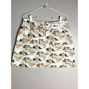 Boden Nell‎ Denim Mini Skirt in Paradise Print 10P